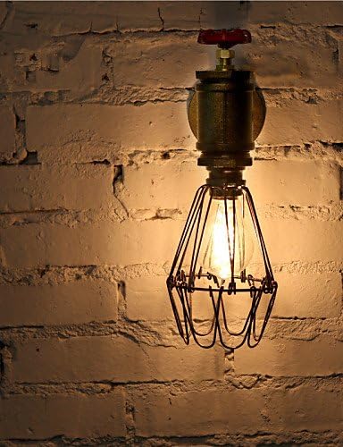 DXZMBDM Vintage Industrial Water Pipe Wall Lamps Loft 40W Edison Light for Bar Restaurant Wall Fixtures Lighting- FJ-DB2S-045B0 , 220v-3