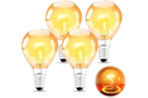 Fivtsme 4 x Backofenlampe 40W E14, Tropfenlampe, Backofen Glühbirne, Ofenlampe Kochbirne für Herde Backöfen Dunstabzugshauben Kühlschränke Mikrowellen Kompaktküchen, Glühbirne [Energieklasse E]