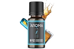 myAROMA Flavour Drops, Energy Drink 10ml, Natürlich Liquid Aroma ohne Künstliche Farbstoffe, Vegan Flavor Drops Zuckerfrei, Kalorienfrei Lebensmittelaroma zum Backen, Essen und Trinken, No. 92