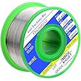 Fil de soudure, Owootecc 0.6mm fil à souder pour de soudure Sn 99.3%，Cu 0.7% avec Colophane Base pour Soudure Électrique, 100