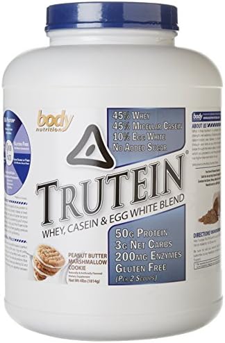 Body Nutrition Trutein Peanut Butter Marshmallow Protein Powders, 4 lb