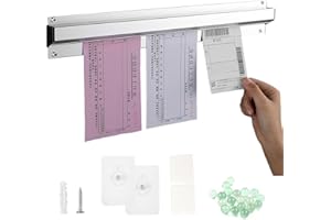 MaxAwe Porte-bonus de 60 cm - Barre de serrage en alliage d'aluminium - Autocollant avec vis et fixation adhésive (23,6")