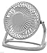 Price comparison product image UKayed 5 Inch Silent Desk Fan Mains Or USB Electric Powered Quiet Air Cooling Cooler Powerful Flow (White)