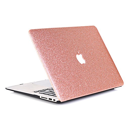 MacBook Air 11 Hülle, L2W Macbook Air 11.6 Zoll Sparkly Serie Hard Shell Hartschale Tasche Schutzhülle Case für Apple MacBook Air 11″ (Modell: A1370/A1465) – Rose golden - 4