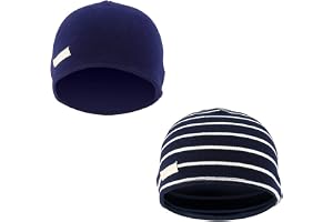 DRESHOW 6 Berrettini Morbidi Per Neonato: Cotone Leggero, Colori Carini, 0-6 Mesi (Unisex)