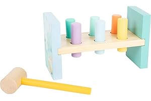 Small Foot 11723 Gioco con martelletto Pastello, in Legno e in Colori Pastello di Tendenza, a Partire dai 18 Mesi