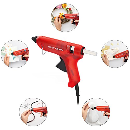 Steinel Heißklebepistole Gluefix, Elektronische Temperatursteuerung durch PTC-Heiztechnik, Klebepistole inklusive 2 Cristal Klebesticks 11 mm, Heißkleber ideal für kreatives Arbeiten, Basteln und Dekorieren, 333911 - 2