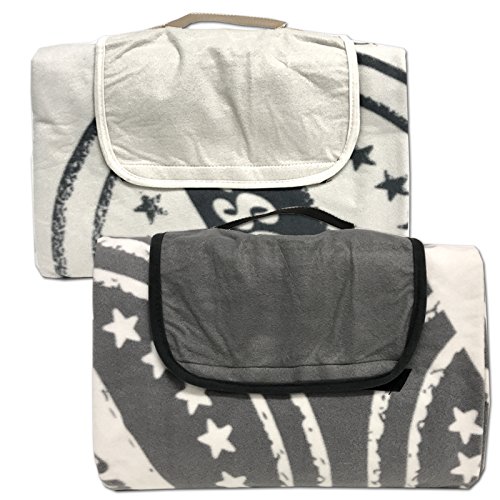 Picknickdecke von JEMIDI XXL Thermo 200cm x 180cm Riesen Picknick Decke Schwimmbad Reise Camping Decke Strand Picknick Große Decke Stranddecke Strand Decke Familien ( Grau 200cm x 180cm) - 4