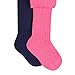 Bluezoo Pack Of Two Babies Navy And Pink Ribbed Tights