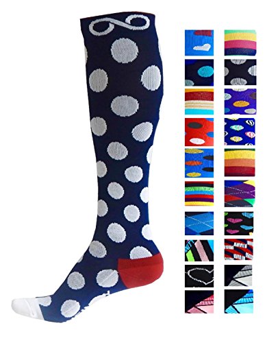 Infinity - Par de calcetines de compresión, Nautical Dots S/M