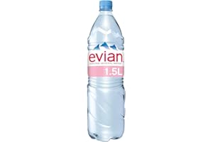 Evian Lot de 8 bouteilles d'eau de 1,5 l