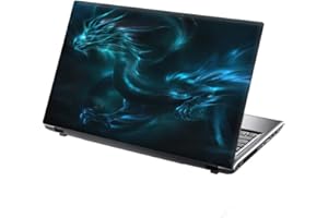 15.6 INCH TAYLORHE SKINS TaylorHe - Vinilo adhesivo para portátil de 13 a 14 pulgadas con patrones coloridos y laminado de efecto piel, fabricado en Inglaterra, diseño de dragón de fantasía