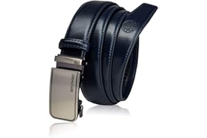 BETLEWSKI® Męski pasek automatyczny, skórzany ze skóry bawolej dla mężczyzn, kombinezon z prawdziwej skóry, możliwość skrócenia, szerokość 3 cm