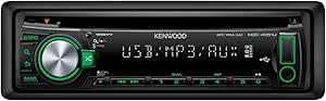 Kenwood KDC-4051UG CD-MP3-Tuner (Front-USB und AUX-In) schwarz mit gr&uuml;ner Tastenbeleuchtung