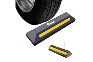BEEPER - Butée de stationnement Butoir Parking en Caoutchouc- Butées de Roues pour Parking et Garage - Butée d'Aide au Stationnement - Cale de Roue HL201 (1)