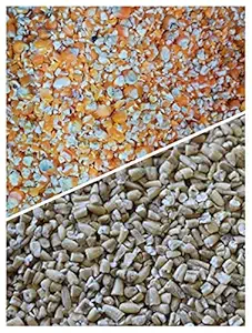 ????? - 2 kg Cow Buffalo Food /Combo of Two - ( ????? ?? ????? ) Cracked Wheat 1KG/ ( ????? ?? ????? ) Cracked Corn 1 KG ( 2000 Grams Animal Food )