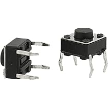 20 Pulsanti Tattili Tact Switch 6x6x5mm DIP-4Pin - CX, Per Elettronica Fai Da Te