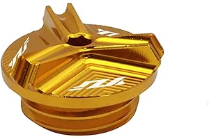 LONGGREAT Motorrad Aluminium öldeckel Schraube Filter Cap Tank Abdeckungen Für Yamaha YZF R1 R3 R6 R7 R1M R1S R6S R125 R25 R15 (Gold)