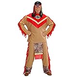 Kostüm-Set Indianer-Häuptling Sitting Bull, Größe M