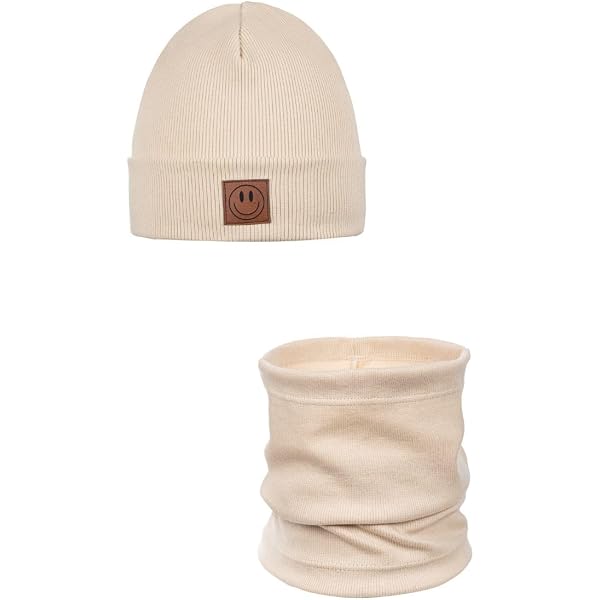 Ensemble Bonnet & Écharpe Enfant Bubalove - Coton 0-12 Ans - Printemps Automne Plusieurs Couleurs