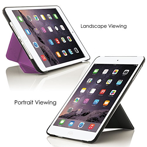 ForeFront Cases® Neue Origami Leder Hülle / Tasche / Case / Cover für Apple iPad Mini / iPad Mini Retina – Rundum-Geräteschutz und intelligente Auto-Sleep-Wake-Funktion mit 3-JAHRES-GARANTIE VON FOREFRONT CASES – inkl. Eingabestift und Displayschutz - 2