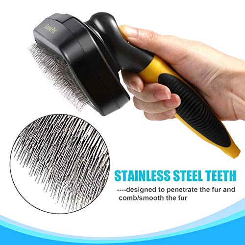 Bonve-Pet-Brosse-Chiens-et-Chats-Autonettoyante-Enlvement-Efficace-jusqu-95-des-Poils-Morts-sous-Poils-Peignes-Poils-Animaux-Professionnels-Enlvement-des-Poils-en-Un-Clic-Chiens-Chats