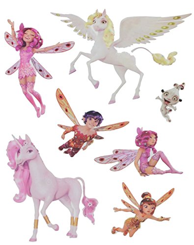 7 tlg. Set Fensterbilder - Mia and Me - Sticker Fenstersticker Aufkleber - selbstklebend + wiederverwendbar - Einhorn Yuko Onchao Fensterbild / z.B. für Fenster und Spiegel - Fensterdeko Fensterfolie Kinderzimmer Deko Kinder Mädchen