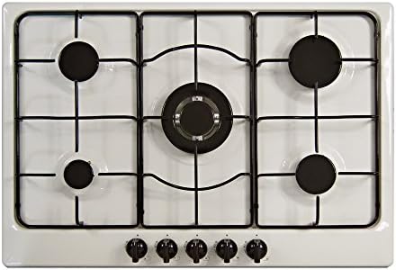 Telma pcm755 V Antique White Hob 5 Burners, 9 x 51 x 75 cm, Antique White