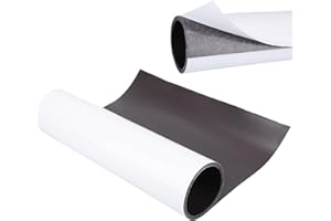 BOXOB Magnetfolie Rolle, 150x30cm Extra Groß Selbstklebende Magnetfolie Schneidbar Flexibel Schwarz-Weiße Oberfläche Magnetpapier für Fahrzeuge Bastelprojekte