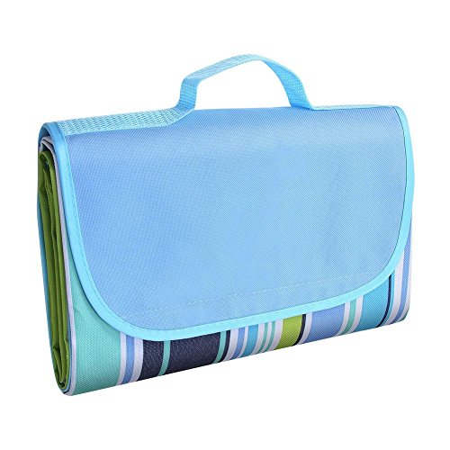 GenKi 180 x 150 cm Picknickdecke Picknickmatte Wasserdichte Stranddecke Baby Strand Matte Außendecke Campingdecke Matte Sandlose Strandmatte