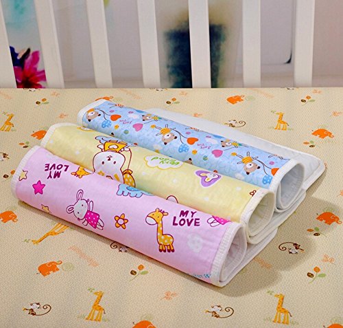 FARETO One Side Cloth Plastic Changing Sheet (Multicolor, Pack of 4) FARETO One Side Cloth Plastic Changing Sheet (Multicolor, Pack of 4)
