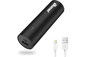 BONAI Klein Powerbank 5800mAh Externer Akku Handy Tragbares Ladegerät Mini Portable Charger Leichte Power Bank für iPhone 13 Pro Max,12,11,XR,XS,X,SE,8 Plus,8,7,6,5,4s,Samsung Phones-Schwarz