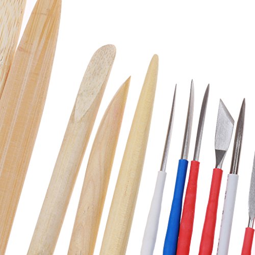 26pcs Ton Bildhauerei Gesetzt Wachs Carving Keramik Werkzeuge Shaper Polymer-Modellierung - 6