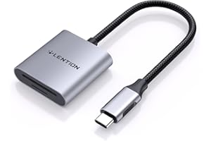 LENTION Lector de Tarjeta USB C a SD/Micro SD, Adaptador Tarjeta SD 3.0 para MacBook Pro 13/14/15/16 2023-2016, Nuevo Mac Air/iPad Pro/Surface, Samsung S20/S10/S9/S8/Plus/Note, etc (C8, Gris Espacial)