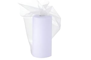 Rouleau de Tulle Blanc 30cm x 92M, EUBSWA Chemin de Table Tissu Tulle Mariage Décoration 100 Yards pour Bricolage Jupe de Table Artisanat Fête Décoration