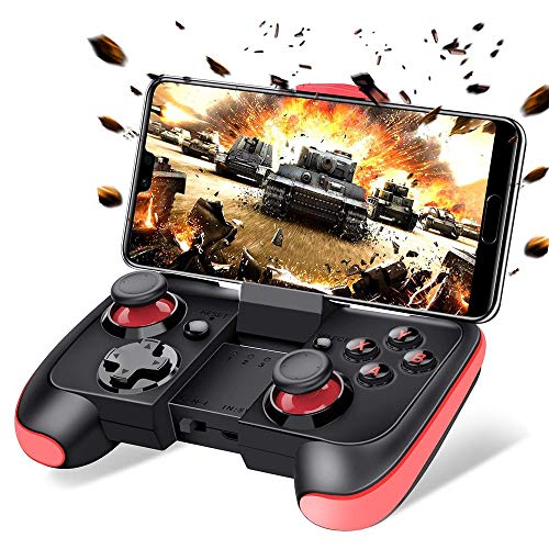 Preisvergleich Produktbild VSousT Gamepad Bluetooth Wireless Controller Android Wireless Game Controller für Android-Telefon / Tablet / Game Boy Emulator, funktioniert (rot) Gamepad