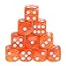 Produktbild Manyo 10pcs 6 Seitige Würfel, leicht und tragbar, perfekt für Brettspiel, Club und Bar Spiel Tool, Familienspiel, Math Teaching. (Orange)
