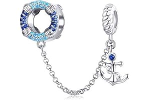 YASHUO 925 Sterling Silver Beads Safety Chain Stopper Charms For Pandora Women's European Style Snake Chain Bracelet Jewelry