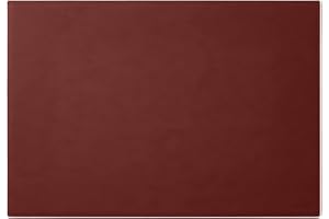 Eglooh - Mercurio - Protector Mesa Escritorio de Oficina en Cuero Rojo Burdeos cm 50x35 - Alfombrilla Raton xxl con Costuras Hechas a mano y Fondo Antideslizante - Made in Italy