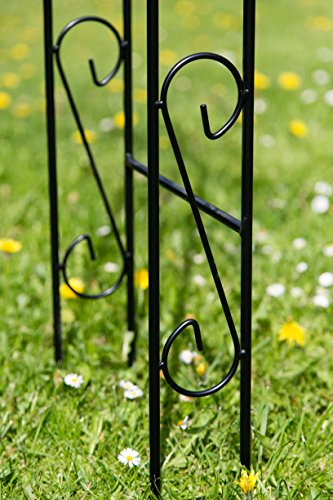 Rosenbogen 10mm Massiveisen! Breite: 200cm Schwarz aus Metall - 7