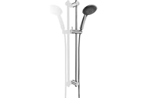 Saliscendi Paffoni PRESTIGE completo per doccia con asta doccia in metallo, supporto doccia scorrevole, doccetta 4 getti e supporti regolabili in ABS