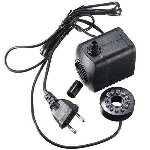 15W 800L/H 210GPH Unterwasser Wasserspielpumpe, GOCHANGE Wasser Pumpen Garten Tauchpumpen mit Bunten LED Licht, Wasserpumpe für Garten Aquarium Teich Brunnen - 4