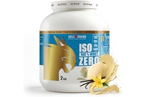 ISO WHEY ZERO 100% Pure Protéine - Pure Whey Protéine Isolate Savoureuse Pour Prise de Masse Musculaire - Assimilable Rapidement - 2kg - Saveur Vanille - Eric Favre