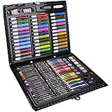 Art Set, Coxeer 150pcs profesional Kids Art Paint Juego de pinturas pinturas bolígrafos lápices juego de artista juegos para la escuela y traveling-perfect para principiantes o artistas en ciernes niños adultos