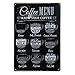 Produktbild Pixnor Kaffee-Menü kennen Ihren Kaffee Metall Zinn Zeichen Plaque Wand Kunst Poster Cafe Bar Pub Bier Wand Decor Wand-Plakette