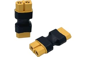 Nuofany 2Packs XT-60 Weiblich zu Weiblich Stecker kein Drahtadapter, XT-60 Stecker Adapter für RC FPV Auto Flugzeug Drone LiPo Batterie