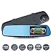 Produktbild Dual Lens Dash Cam, Fahrtenschreiber Auto Dashboard Kamera Rückspiegel vorne und hinten 1080P Full HD Video Car Driving Recorder DVR mit G-Sensor Loop Aufnahme Parking Modus Bewegungserkennung 10,9 cm 170 ° breit View Sight