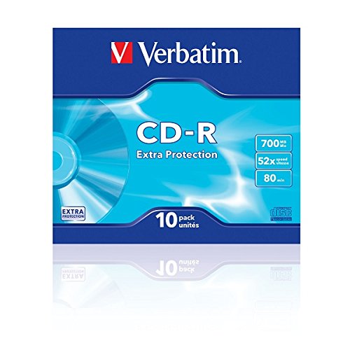Verbatim ExtraProtection Surface 52X 700MB OPP Wrap CD-Rohlinge im Slim Case 10er Pack - 3