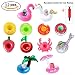 Produktbild Aufblasbarer Getränkehalter Honeyview, 12er Pack Schwimmende Untersetzer mit Kostenloser Luftpumpe, im Wasser Treibende Elemente für Pool-Party, Wasserspaß für Kinder, Badespielzeug, Dusche (Meerjungfrau, Flamingo, Krabbe, Ananas, Apfel, Einhorn, Donut, Kokosnuss, Baum etc)