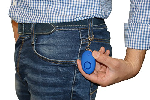ocona© Mini Taschenalarm Panikalarm Notfallalarm zur Selbstverteidigung mit integrierter LED-Lampe, Alternative zum Pfefferspray, tragbar, blau - 3